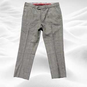 MEYER  WoolBlack White Houndstooth Stretch Bonn Pants 34X26 (2" To Let Out)‎